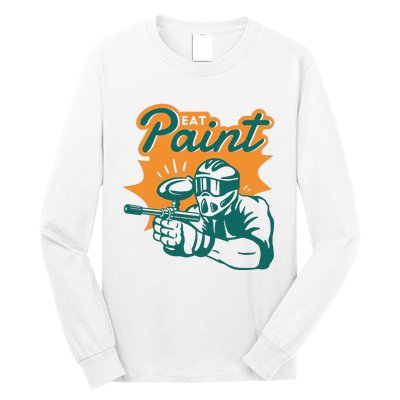 Eat Paint Funny Paintball Long Sleeve Shirt