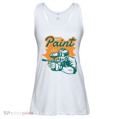 Eat Paint Funny Paintball Ladies Essential Flowy Tank