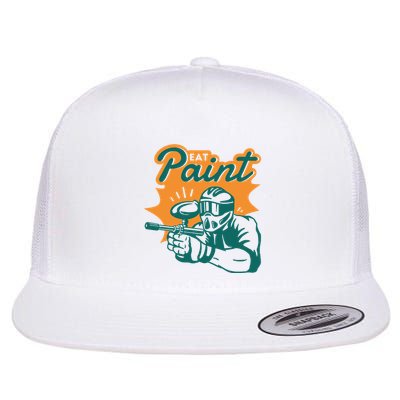 Eat Paint Funny Paintball Flatbill Hat