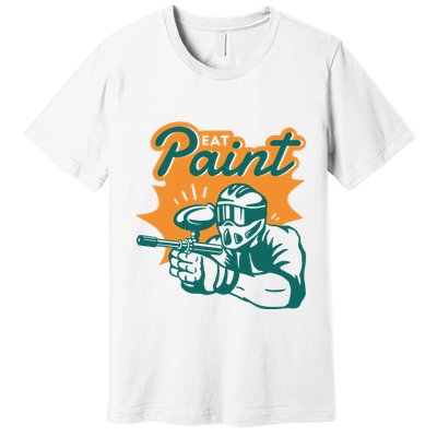 Eat Paint Funny Paintball Premium T-Shirt