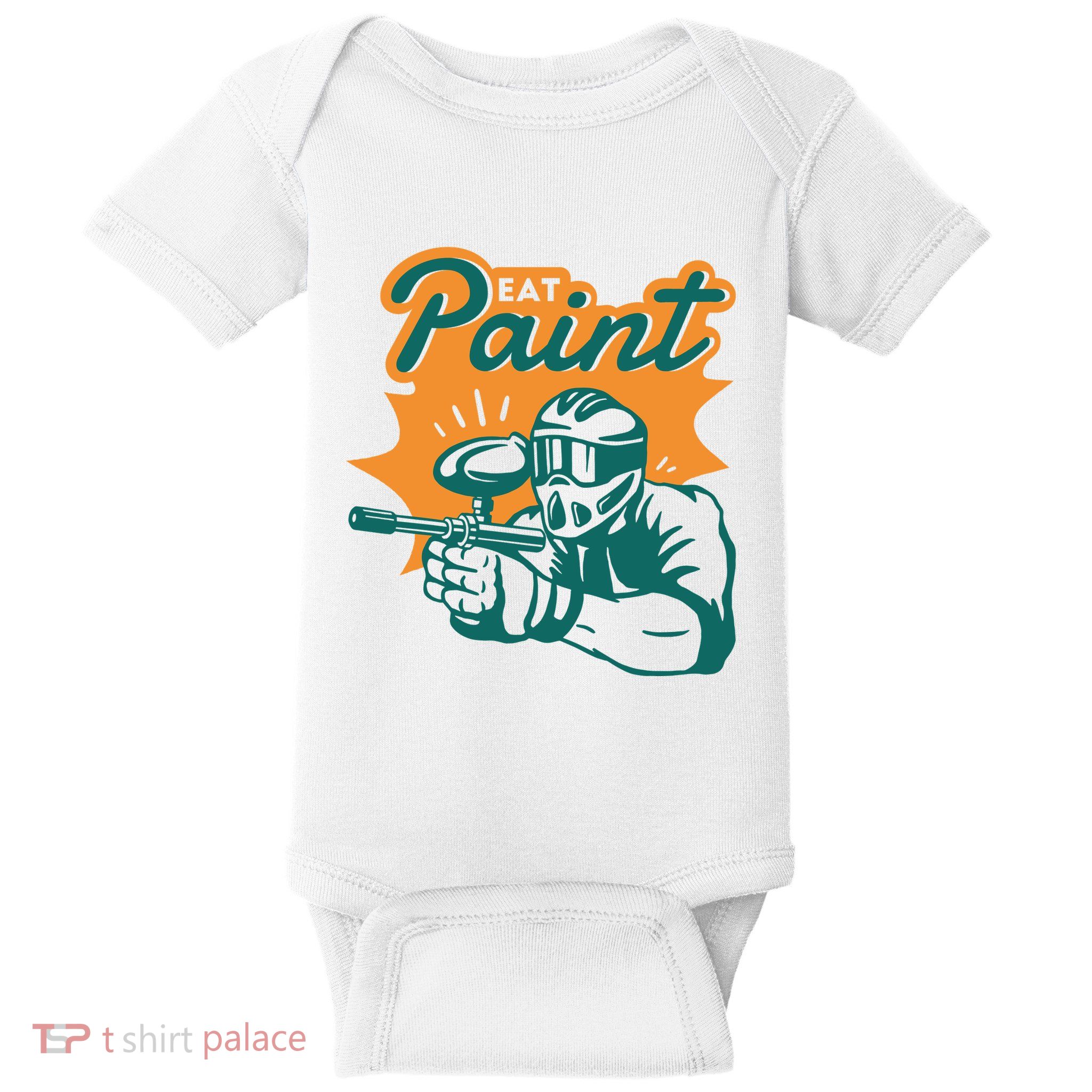 Eat Paint Funny Paintball Baby Bodysuit