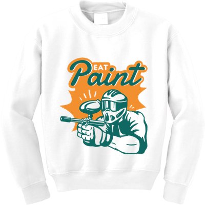 Eat Paint Funny Paintball Kids Sweatshirt