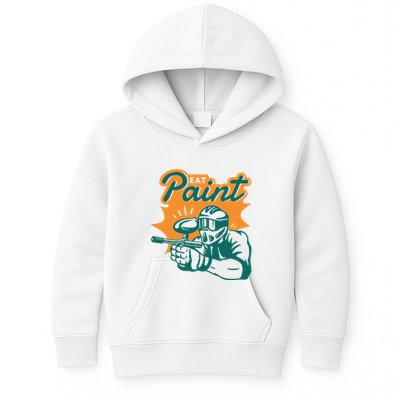 Eat Paint Funny Paintball Kids Hoodie