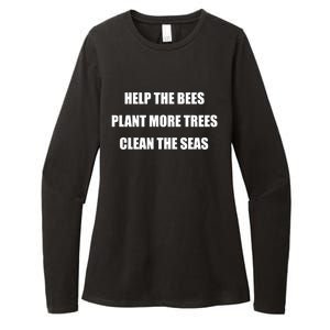 Environtal Protection Gift Save The Bees Plant More Trees Cool Gift Womens CVC Long Sleeve Shirt