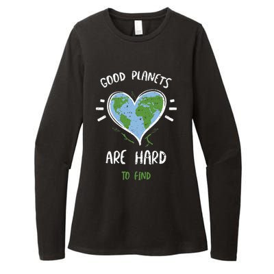 Environmental Protection Good Planets Are Hard... Earth Day Womens CVC Long Sleeve Shirt