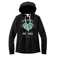 Environmental Protection Good Planets Are Hard... Earth Day Women's Fleece Hoodie