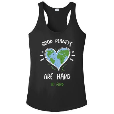 Environmental Protection Good Planets Are Hard... Earth Day Ladies PosiCharge Competitor Racerback Tank