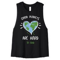 Environmental Protection Good Planets Are Hard... Earth Day Women's Racerback Cropped Tank