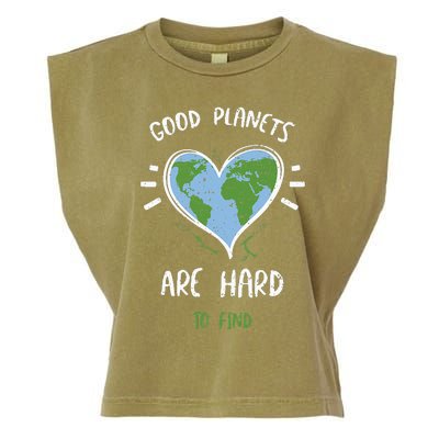 Environmental Protection Good Planets Are Hard... Earth Day Garment-Dyed Women's Muscle Tee