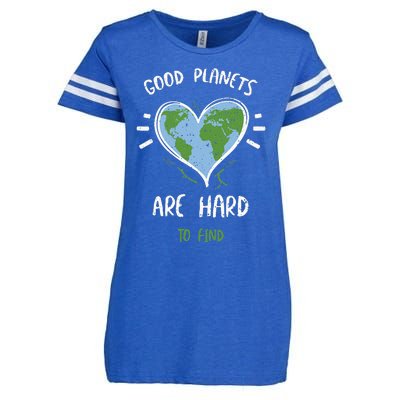 Environmental Protection Good Planets Are Hard... Earth Day Enza Ladies Jersey Football T-Shirt