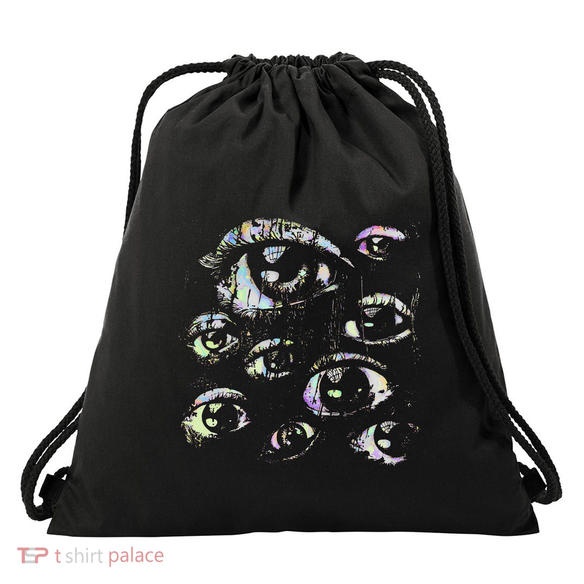 Eyes Pastel Goth Weird Grunge Alt Odd Strange Aesthetic Drawstring Bag
