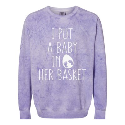 Easter Pregnancy Gift For Husband From Pregnant Wife Colorblast Crewneck Sweatshirt