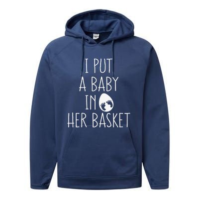 Easter Pregnancy Gift For Husband From Pregnant Wife Performance Fleece Hoodie