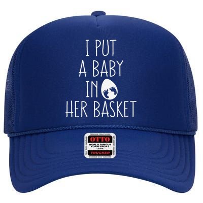 Easter Pregnancy Gift For Husband From Pregnant Wife High Crown Mesh Back Trucker Hat