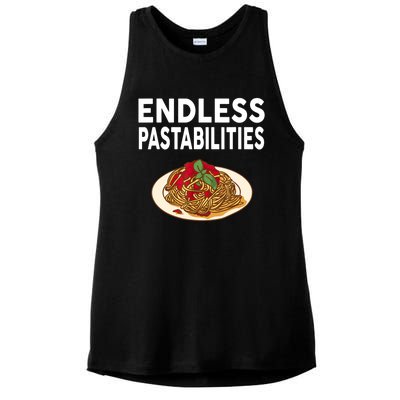 Endless Pastabilities Gifts Funny Pasta Spaghetti Ladies PosiCharge Tri-Blend Wicking Tank