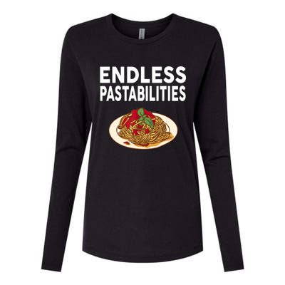 Endless Pastabilities Gifts Funny Pasta Spaghetti Womens Cotton Relaxed Long Sleeve T-Shirt