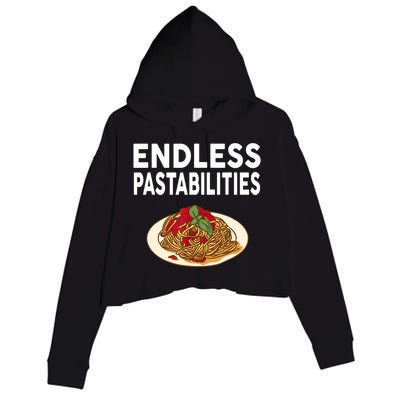 Endless Pastabilities Gifts Funny Pasta Spaghetti Crop Fleece Hoodie