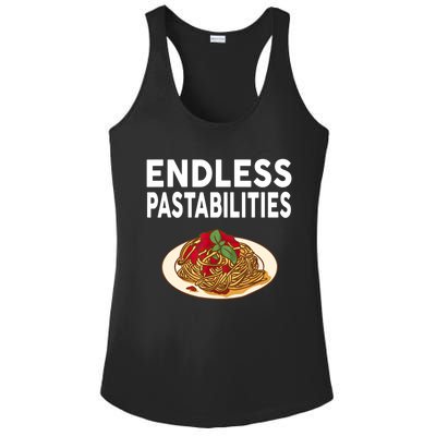 Endless Pastabilities Gifts Funny Pasta Spaghetti Ladies PosiCharge Competitor Racerback Tank