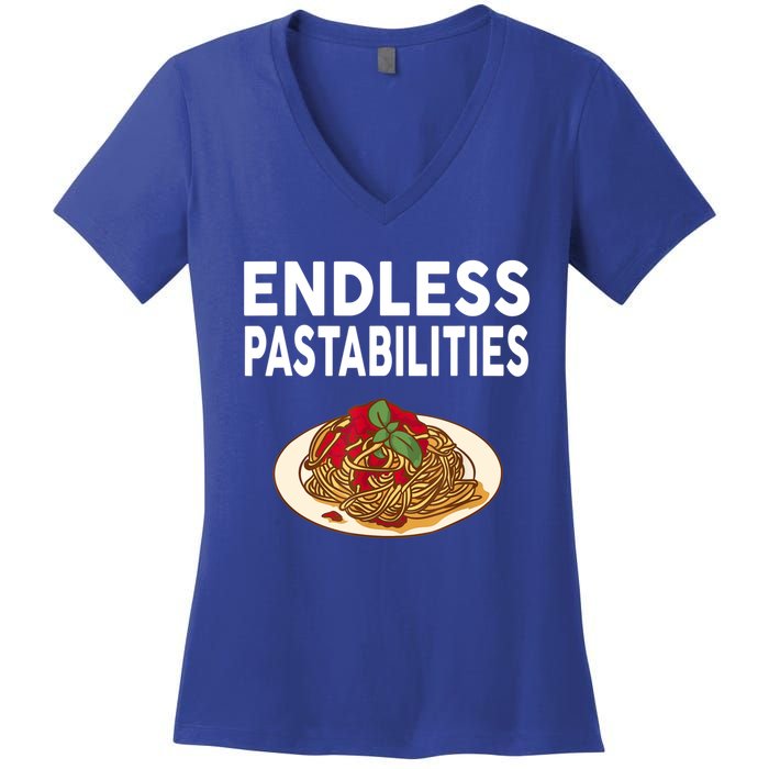 Endless Pastabilities Gifts Funny Pasta Spaghetti Women's V-Neck T-Shirt