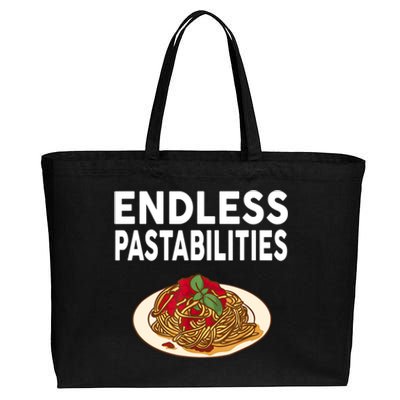 Endless Pastabilities Gifts Funny Pasta Spaghetti Cotton Canvas Jumbo Tote