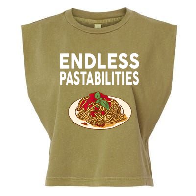 Endless Pastabilities Gifts Funny Pasta Spaghetti Garment-Dyed Women's Muscle Tee