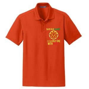 EarthDay Planet Gift Idea Save Planet One With Pizza Dry Zone Grid Polo