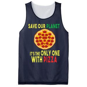 EarthDay Planet Gift Idea Save Planet One With Pizza Mesh Reversible Basketball Jersey Tank