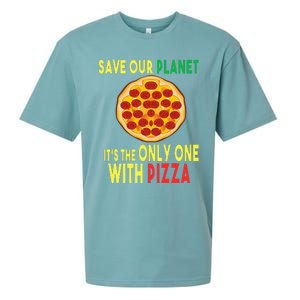 EarthDay Planet Gift Idea Save Planet One With Pizza Sueded Cloud Jersey T-Shirt