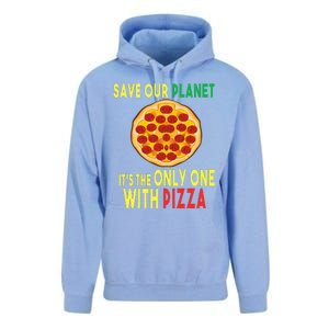 EarthDay Planet Gift Idea Save Planet One With Pizza Unisex Surf Hoodie