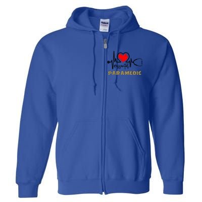 Essential Paramedic Heartbeat Paramedic Nurse Gift Meaningful Gift Full Zip Hoodie