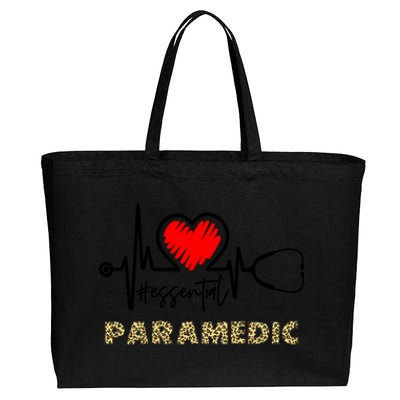 Essential Paramedic Heartbeat Paramedic Nurse Gift Meaningful Gift Cotton Canvas Jumbo Tote