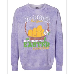 Easter Potato Hunt No Eggs Economy Expensive Easter Eggs Colorblast Crewneck Sweatshirt