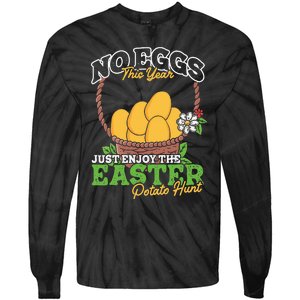 Easter Potato Hunt No Eggs Economy Expensive Easter Eggs Tie-Dye Long Sleeve Shirt