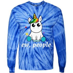 Eww People! Humour Unicorn Fantasy Gift Idea Cute Gift Tie-Dye Long Sleeve Shirt