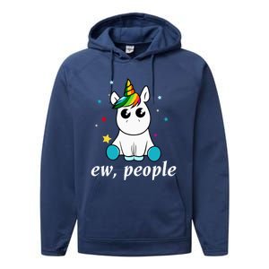 Eww People! Humour Unicorn Fantasy Gift Idea Cute Gift Performance Fleece Hoodie