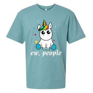 Eww People! Humour Unicorn Fantasy Gift Idea Cute Gift Sueded Cloud Jersey T-Shirt