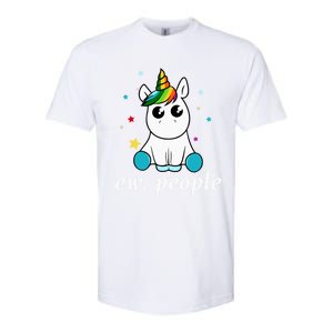 Eww People! Humour Unicorn Fantasy Gift Idea Cute Gift Softstyle CVC T-Shirt