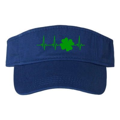 Ekg Pulse Heart Beat Shamrock For St Patricks Day Nurse Gift Valucap Bio-Washed Visor