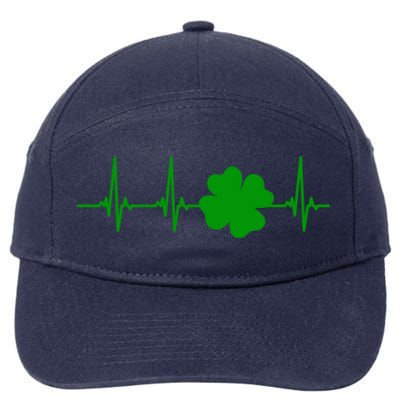 Ekg Pulse Heart Beat Shamrock For St Patricks Day Nurse Gift 7-Panel Snapback Hat