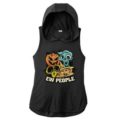 Ew People Halloween Ladies PosiCharge Tri-Blend Wicking Draft Hoodie Tank