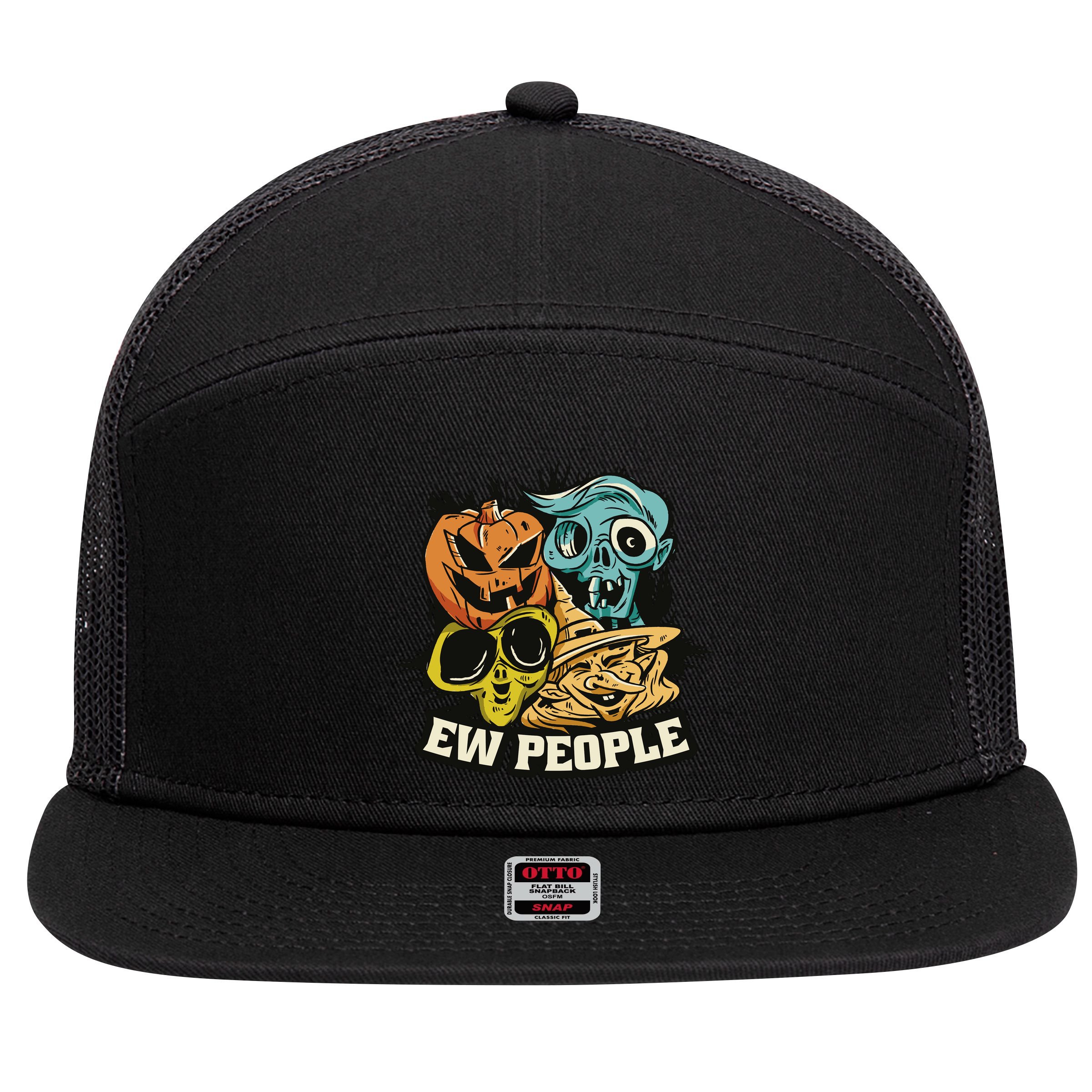 Ew People Halloween 7 Panel Mesh Trucker Snapback Hat