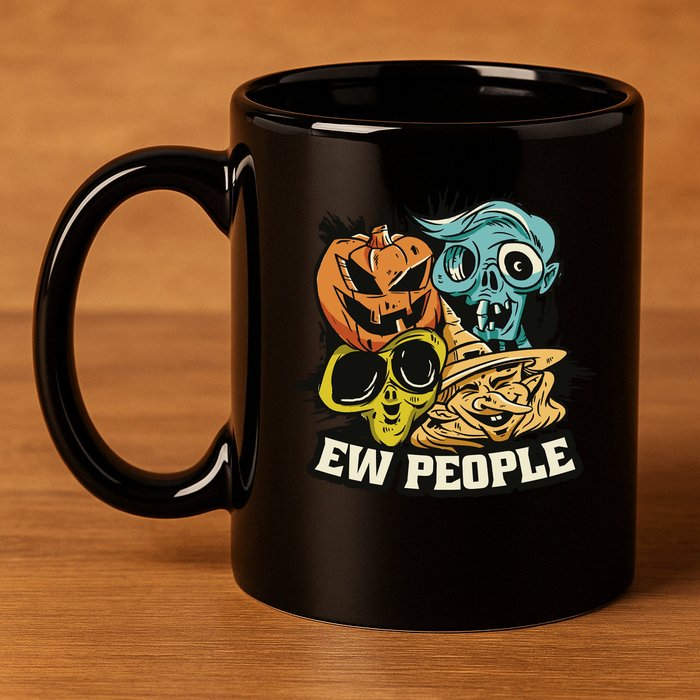 Ew People Halloween 11oz C Handle Ceramic Mug