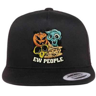 Ew People Halloween Flat Bill Trucker Hat