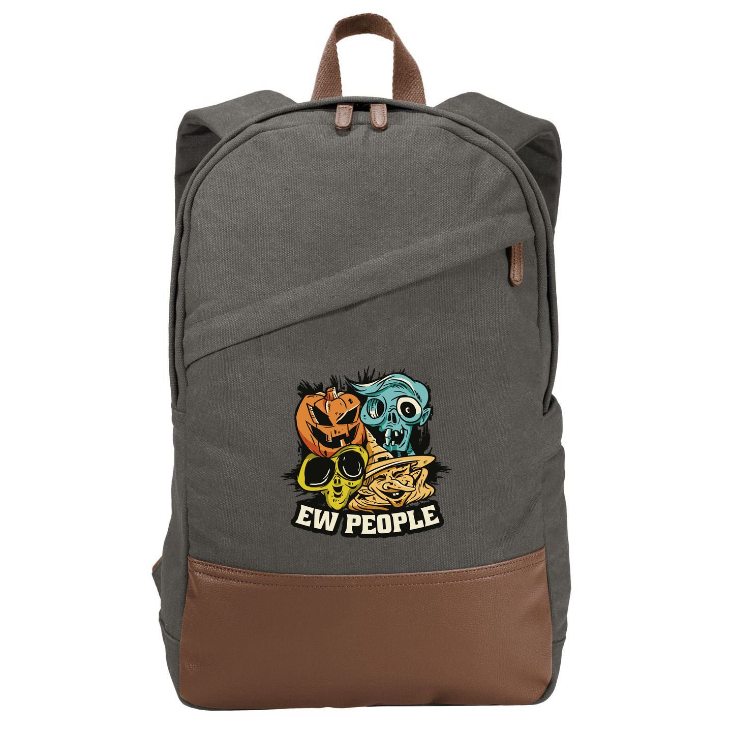 Ew People Halloween Cotton Canvas Backpack