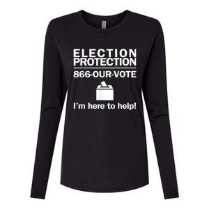 Election Protection IM Here To Help Vote Society Womens Cotton Relaxed Long Sleeve T-Shirt