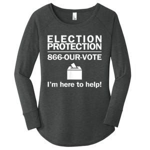 Election Protection IM Here To Help Vote Society Women's Perfect Tri Tunic Long Sleeve Shirt