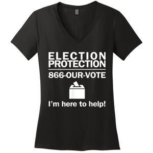 Election Protection IM Here To Help Vote Society Women's V-Neck T-Shirt