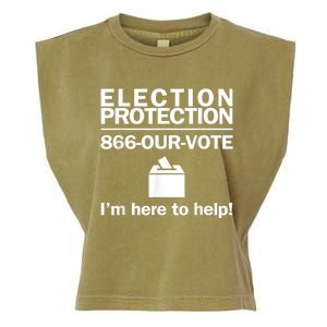 Election Protection IM Here To Help Vote Society Garment-Dyed Women's Muscle Tee