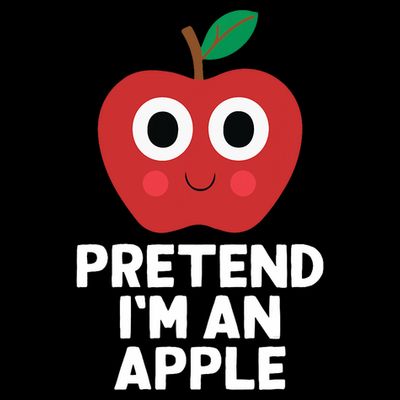 Easy Pretend IM An Apple Costume Halloween Funny T-Shirt