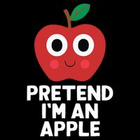Easy Pretend IM An Apple Costume Halloween Funny T-Shirt